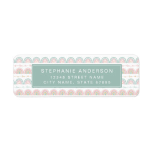 Rainbow Return Address Labels