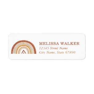 Rainbow Return Address Labels
