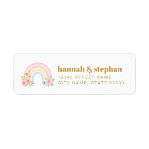 Rainbow Return Address Labels