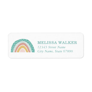 Rainbow Return Address Labels