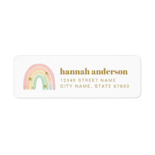 Rainbow Return Address Labels