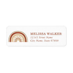 Rainbow Return Address Labels