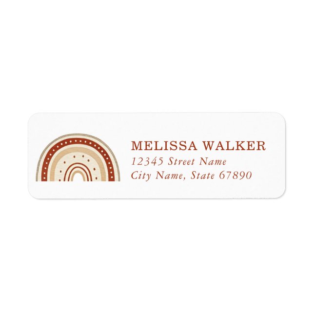 Rainbow Return Address Labels (Front)