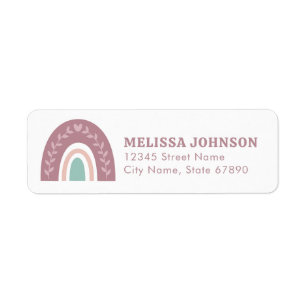Rainbow Return Address Labels