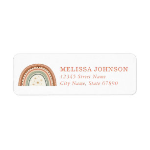 Rainbow Return Address Labels