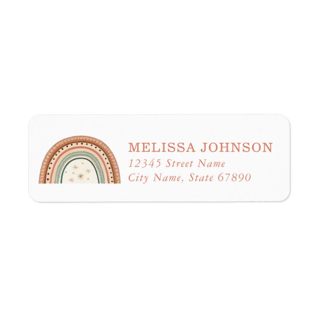 Rainbow Return Address Labels (Front)