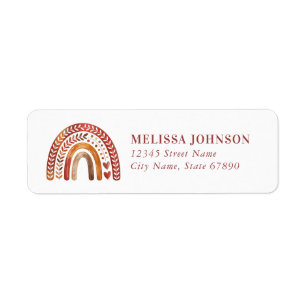 Rainbow Return Address Labels