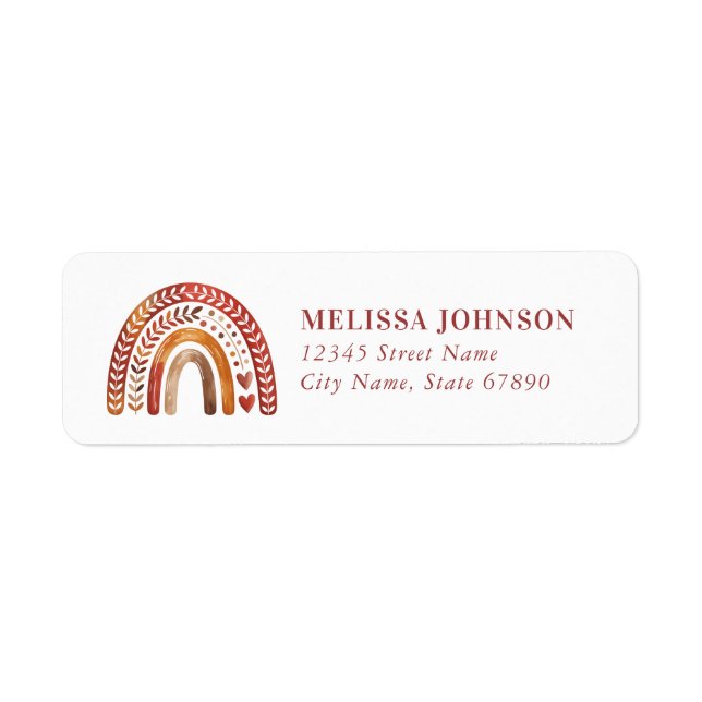 Rainbow Return Address Labels (Front)