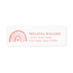 Rainbow Return Address Labels