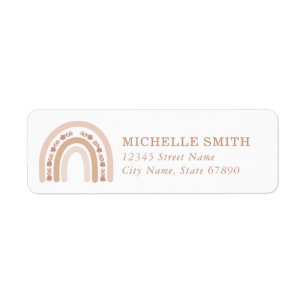 Rainbow Return Address Labels