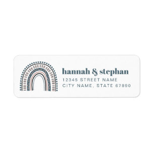 Rainbow Return Address Labels