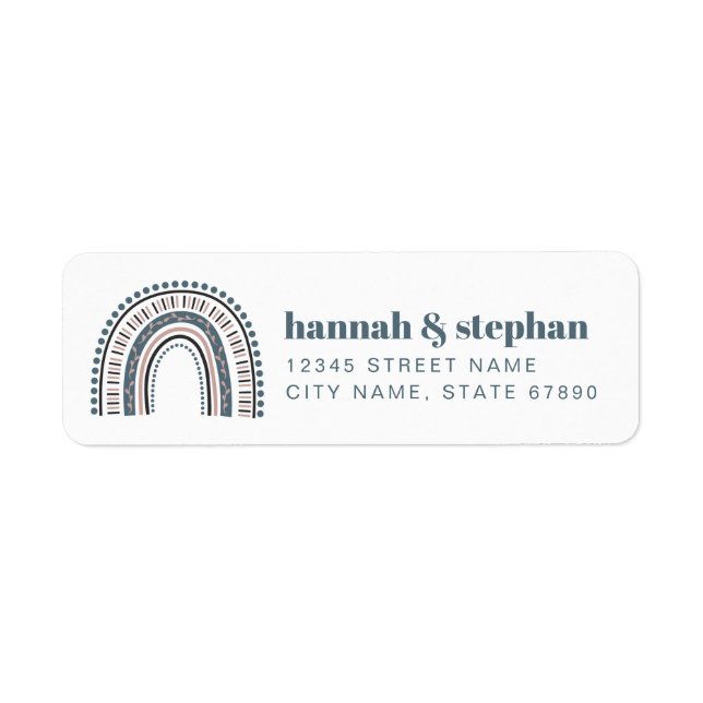 Rainbow Return Address Labels (Front)