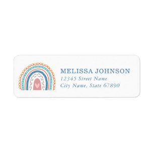 Rainbow Return Address Labels