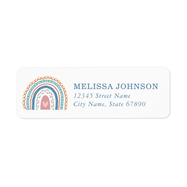 Rainbow Return Address Labels (Front)