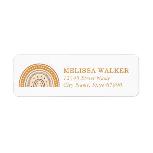 Rainbow Return Address Labels