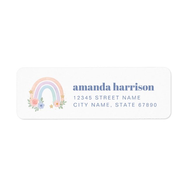 Rainbow Return Address Labels (Front)