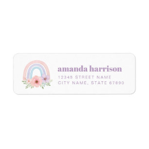 Rainbow Return Address Labels