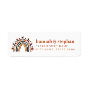 Rainbow Return Address Labels
