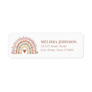Rainbow Return Address Labels