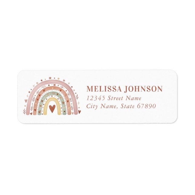 Rainbow Return Address Labels (Front)