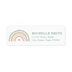 Rainbow Return Address Labels