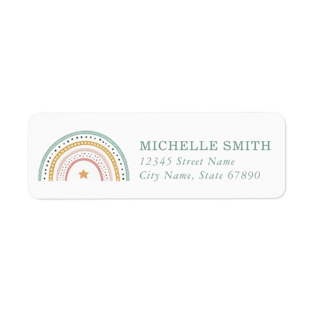 Rainbow Return Address Labels (Front)