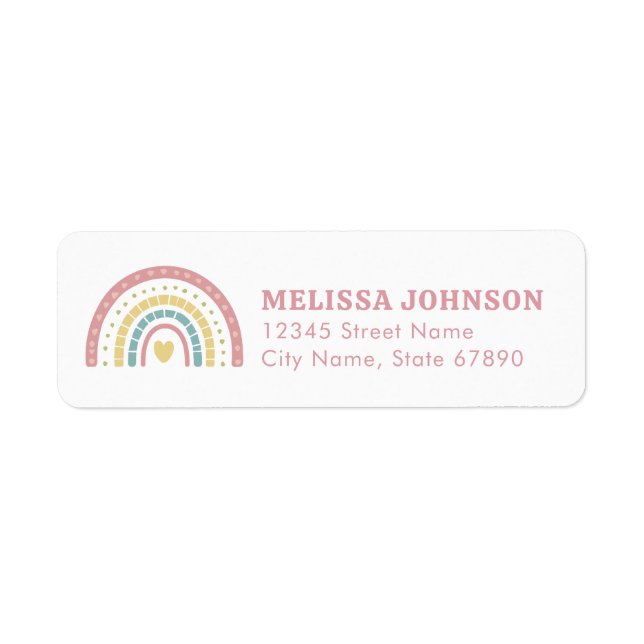 Rainbow Return Address Labels (Front)