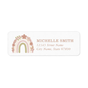 Rainbow Return Address Labels