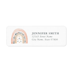 Rainbow Return Address Labels