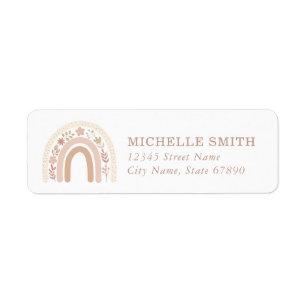 Rainbow Return Address Labels