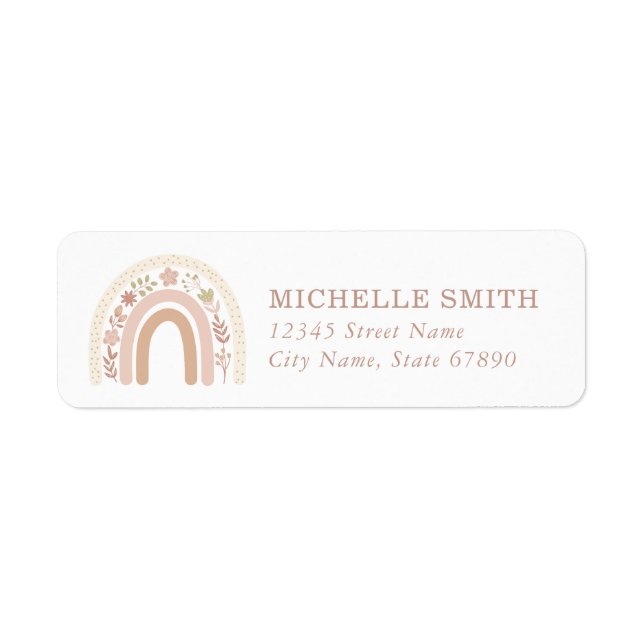 Rainbow Return Address Labels (Front)