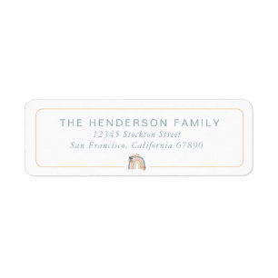 Rainbow Return Address Labels