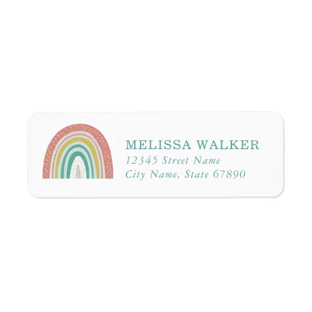 Rainbow Return Address Labels (Front)