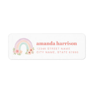 Rainbow Return Address Labels