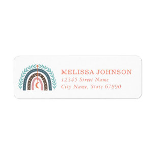Rainbow Return Address Labels