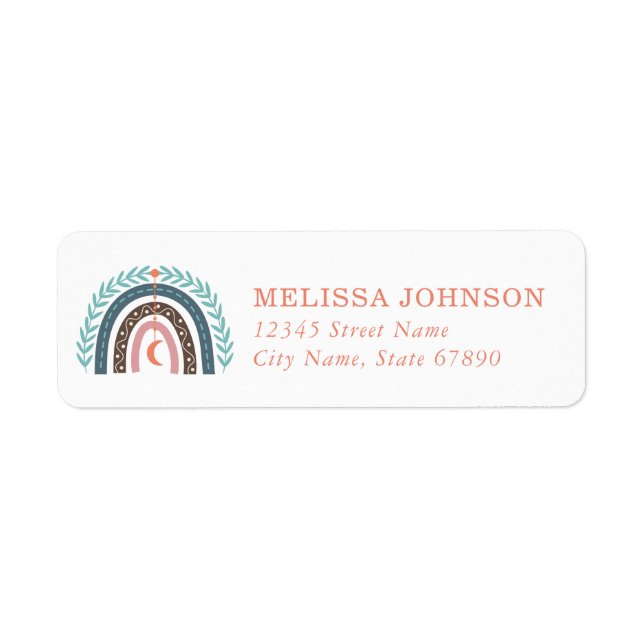 Rainbow Return Address Labels (Front)