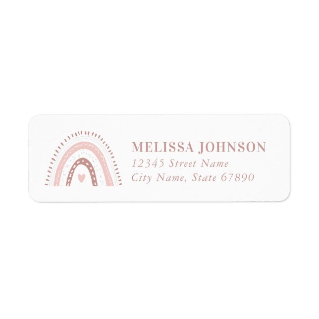 Rainbow Return Address Labels (Front)