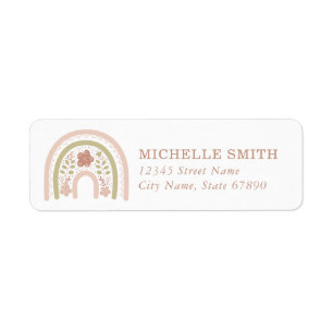 Rainbow Return Address Labels