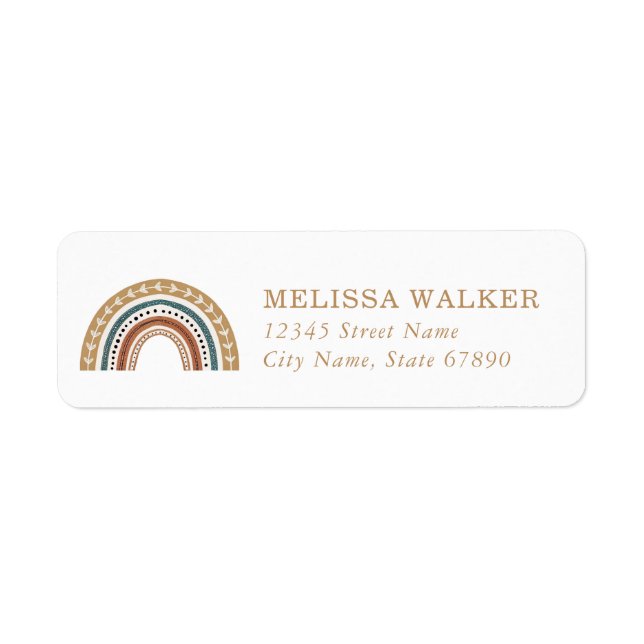 Rainbow Return Address Labels (Front)