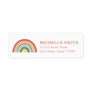Rainbow Return Address Labels