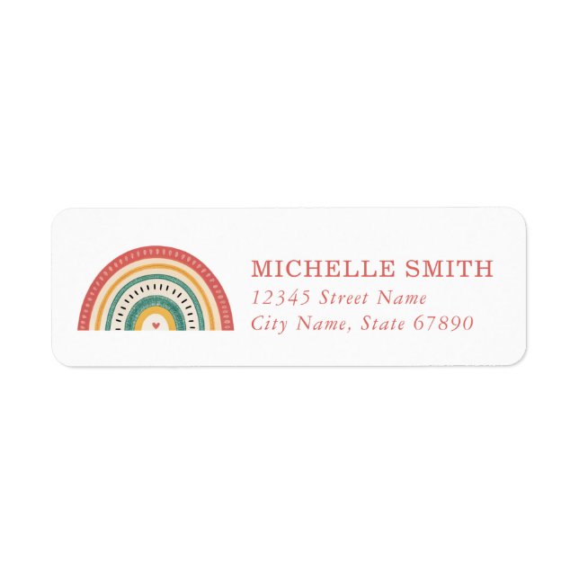 Rainbow Return Address Labels (Front)