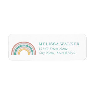 Rainbow Return Address Labels