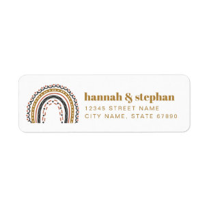Rainbow Return Address Labels