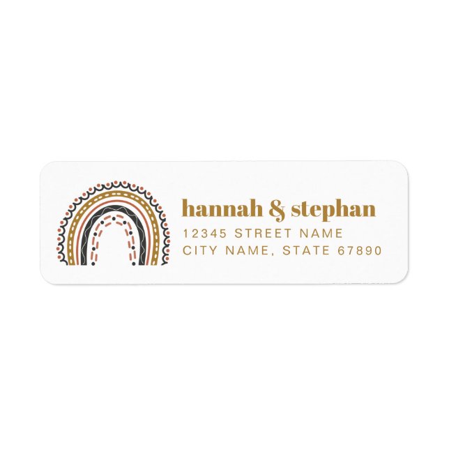 Rainbow Return Address Labels (Front)