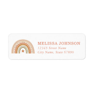 Rainbow Return Address Labels