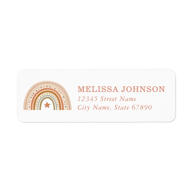 Rainbow Return Address Labels (Front)