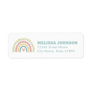 Rainbow Return Address Labels
