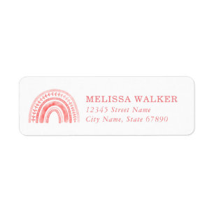 Rainbow Return Address Labels