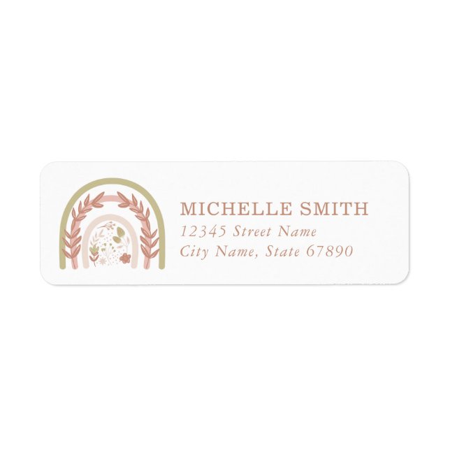 Rainbow Return Address Labels (Front)