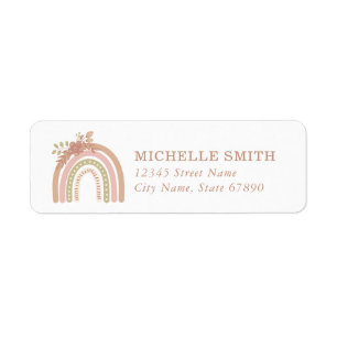 Rainbow Return Address Labels